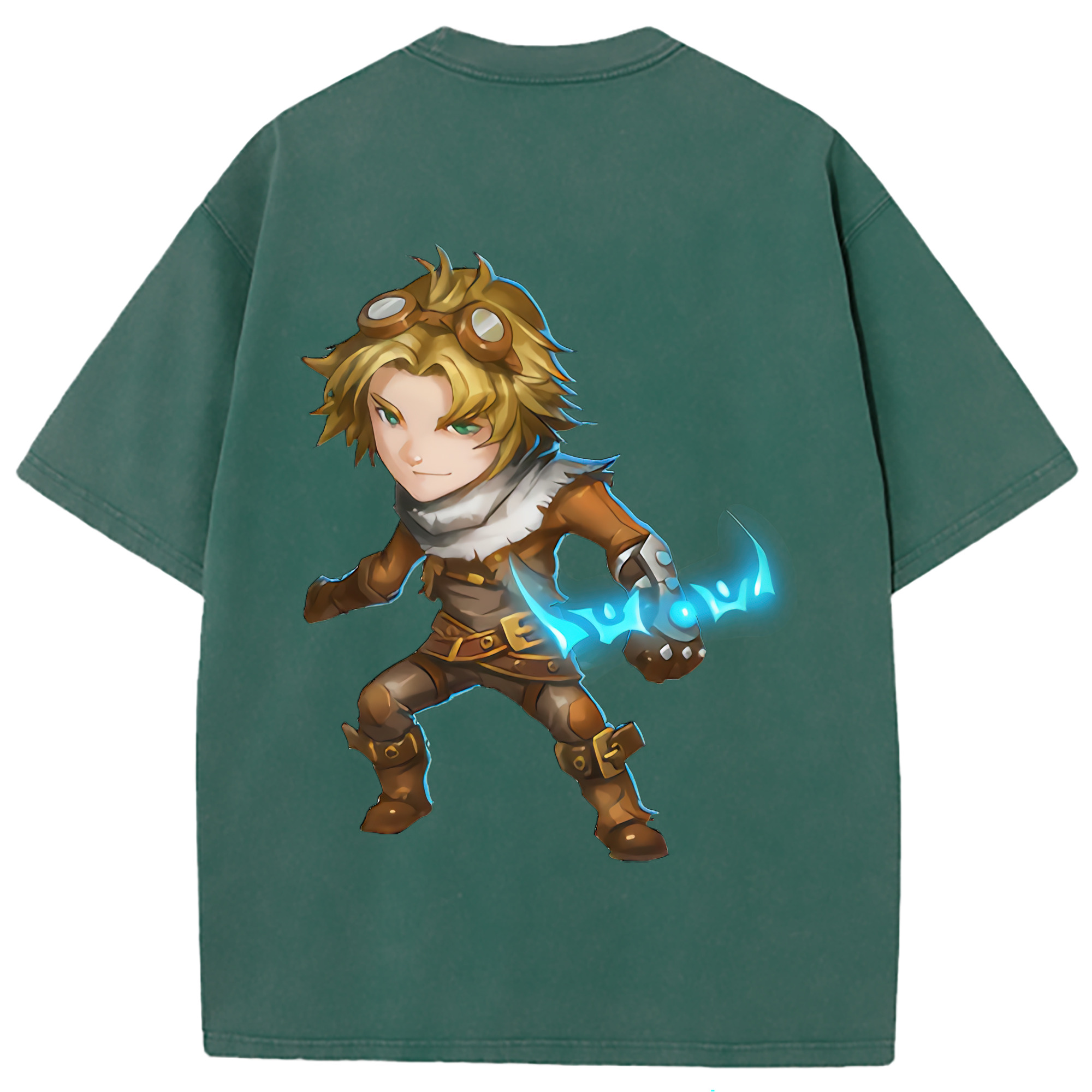 （画像用） リーグ・オブ・レジェンド League of Legends LOL 綿100% ヴィンテージ風 半袖Tシャツ（背面プリント）